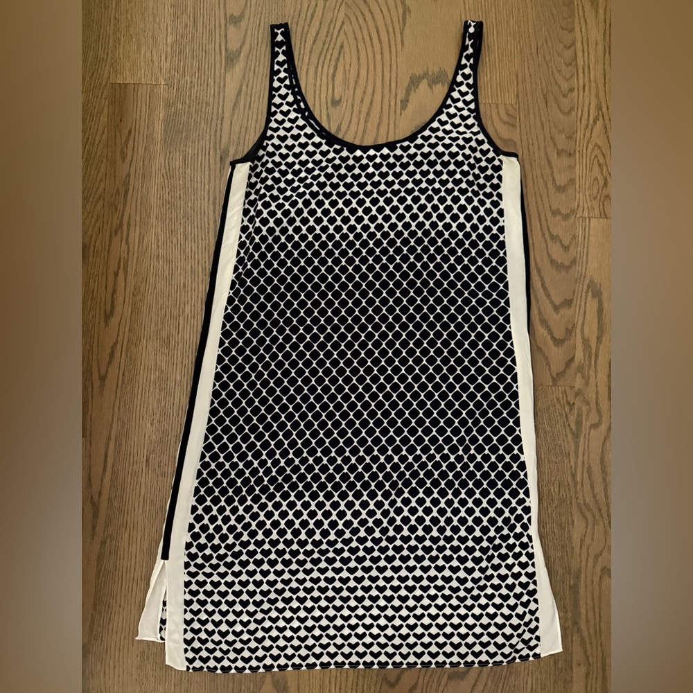 Club Monaco navy heart silk dress